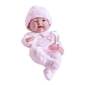JC Toys/Berenguer - JC Toys, Mini La Newborn All Vinyl 9.5 inches Real Girl Baby Doll dressed in Pink